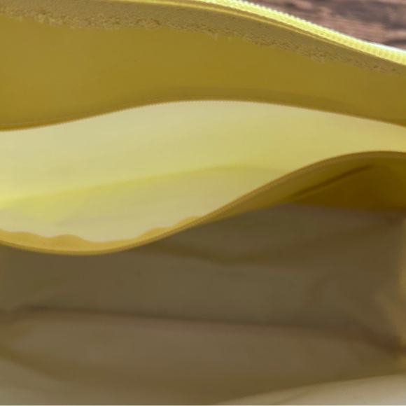 Longchamp Le Pliage yellow shoulder crossbody hobo satchel purse bag gold accent - Picture 10 of 12